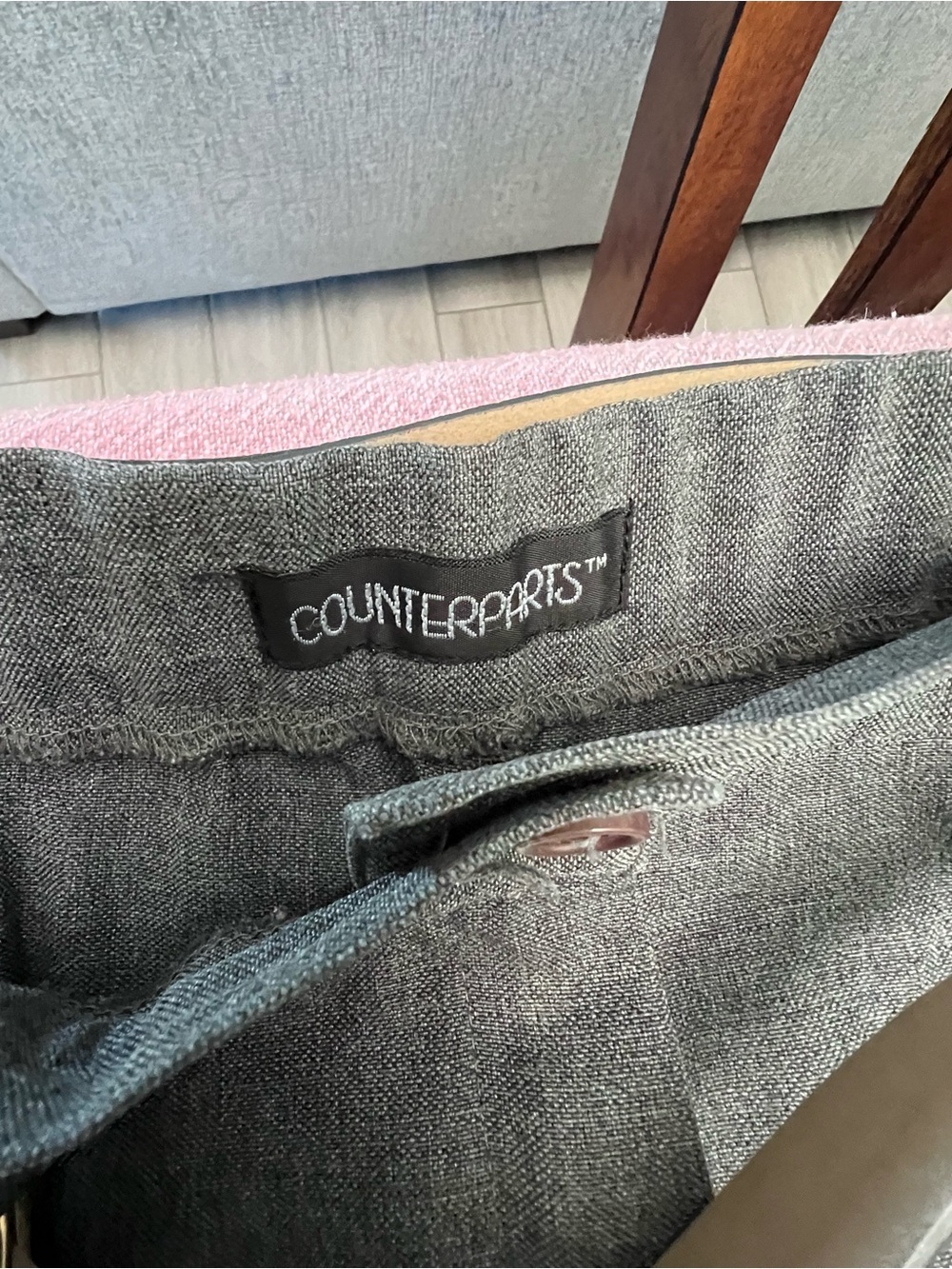 Counterparts Women's Charcoal Gray Straight-Leg Trousers - Picture 2 of 8